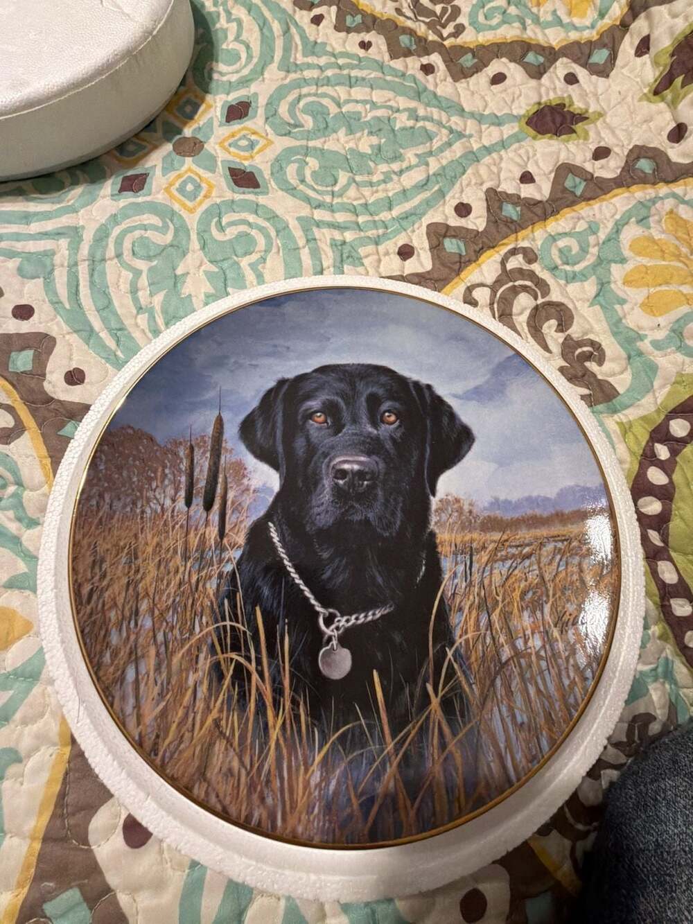 Danbury Mint On Alert Labrador Retriever Collector Plate by Jim Killen